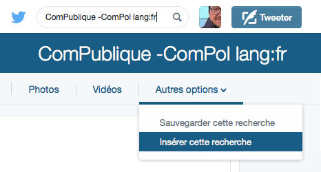 Insérer une recherche Twitter dans un blog